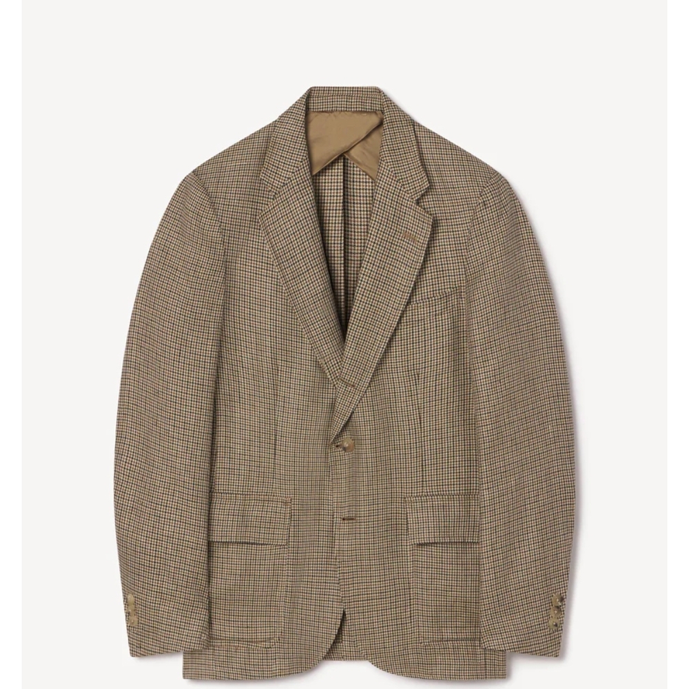 Buck Mason Beige Checkered Blazer 44